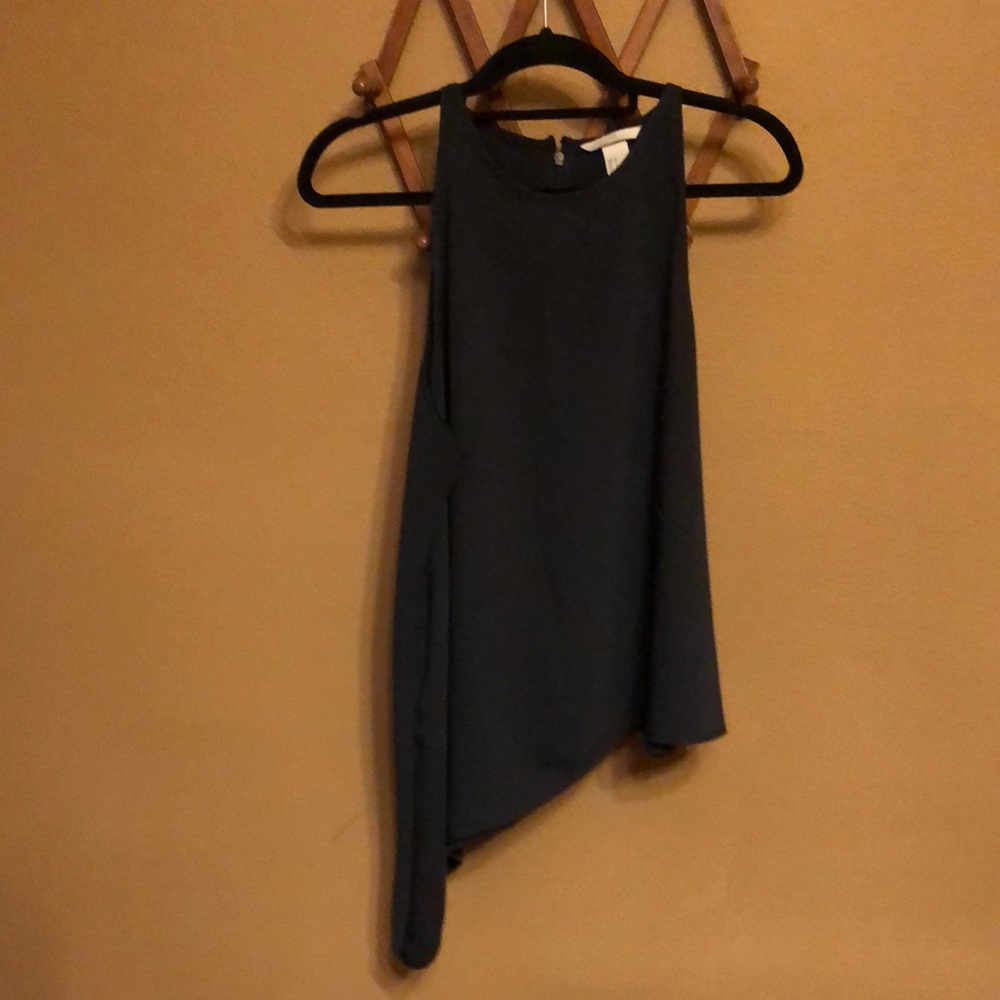 H&M Navy asymmetric blouse tank